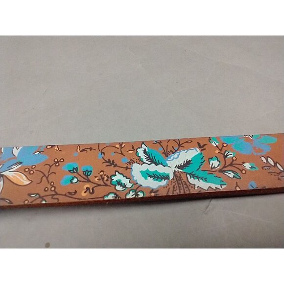GAP Leather Floral Belt Skinny Brown Size XS womens - Picture 6 of 7